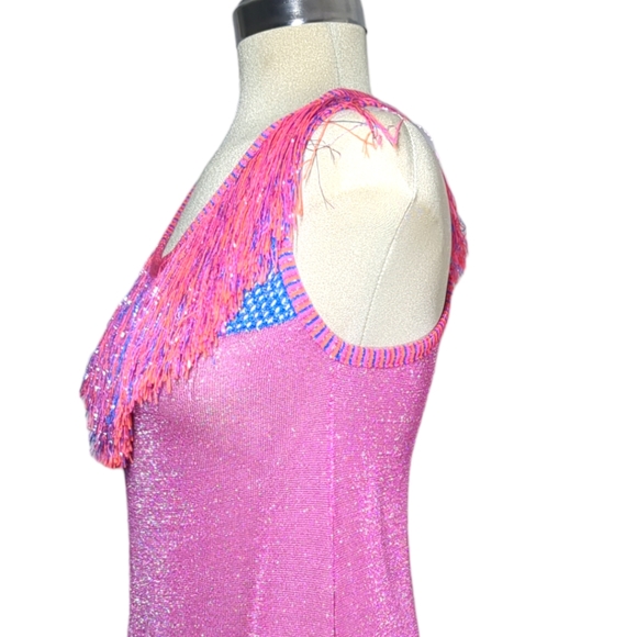 SPACE Style Concept Purple and Blue Sparkle Top Size S - Picture 14 of 17